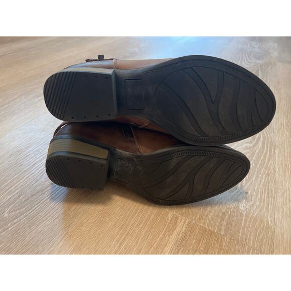 Sterling River Women’s Shortie Ankle Bootie Double Buckle Size 8 Leather Brown - Picture 6 of 7